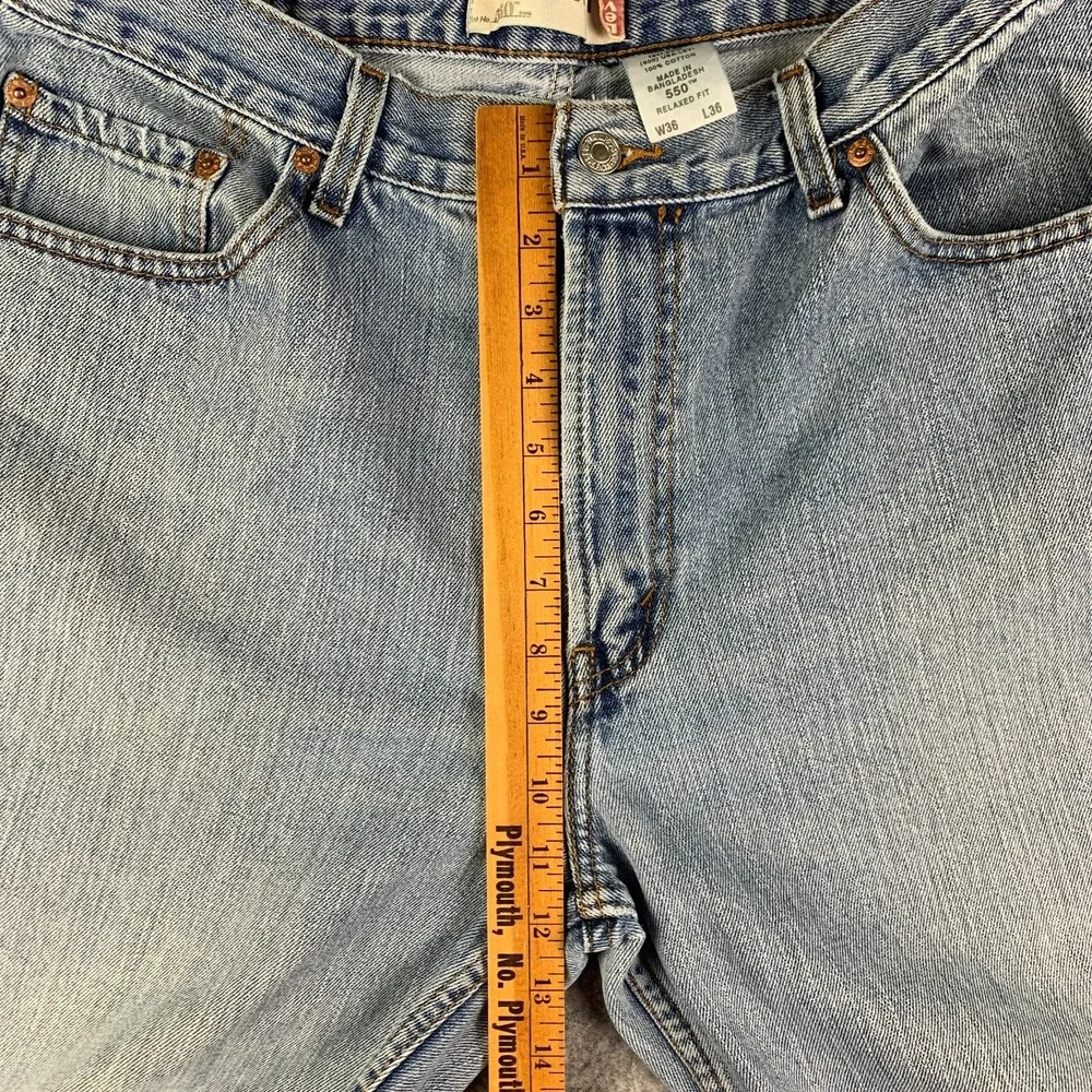 Levis Jeans Mens 34x35 Blue Pants 550 Baggy Light Relaxed Skater Denim Tag 36x36